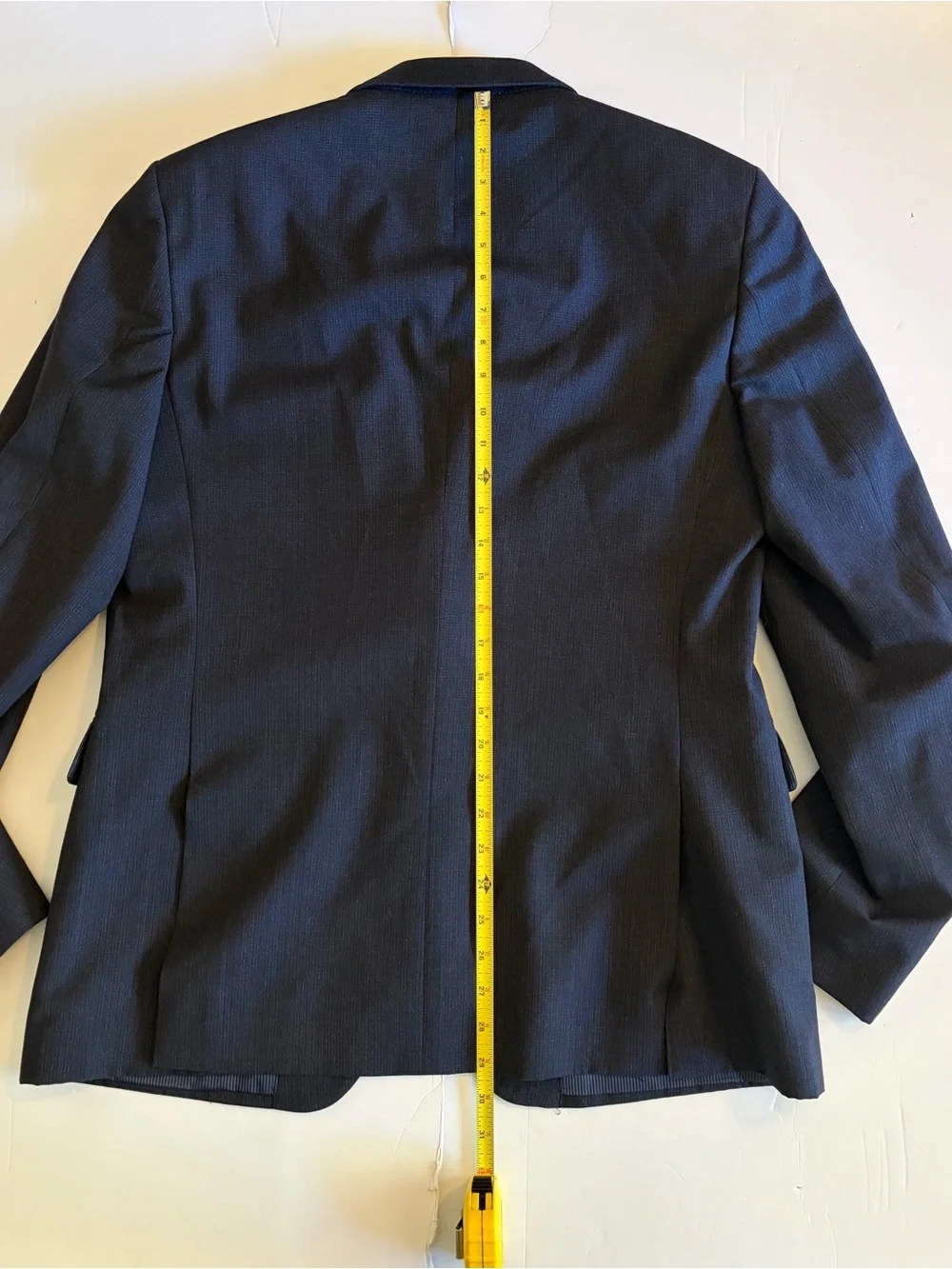 John Varvatos Navy Wool Super 100s 2-Piece Suit 42R 2-Button Cupro Lined